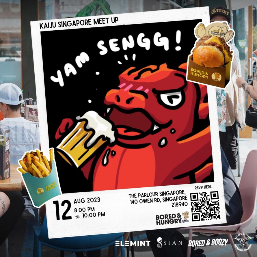 Have you gotten your tickets to #SGKK Meet Up at <a href="/TheParlourSg/">PARLOUR 🇸🇬</a> for Saturday? 🍺🍔🍟

RSVP: bnh-kaiju.peatix.com

<a href="/KaijuKingz/">KaijuKingz</a> <a href="/BorednHungry/">Bored & Hungry | Home of America's Best Burger</a> <a href="/8sianNFT/">8siannft</a>