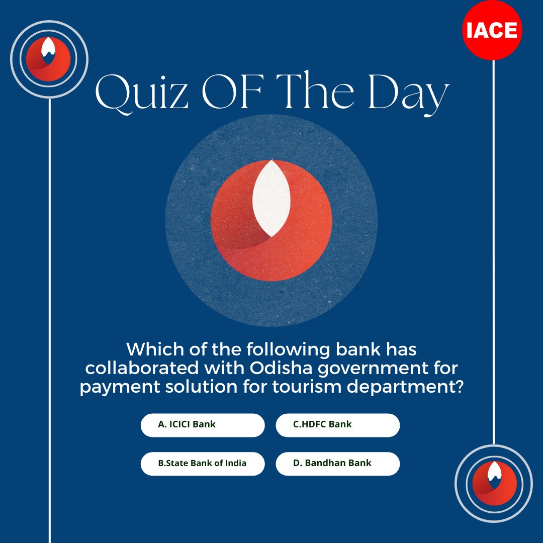 Bandhan Bank joins hands with Odisha government to revolutionize tourism payments. 🌟💳 #BandhanBankCollab #OdishaTourism #PaymentSolutions #InnovationInTravel #TourismRevolution #PartnersInProgress #SeamlessExperiences #BrighterJourneys #QuizOfTheDay #BrainTeaser #IACE