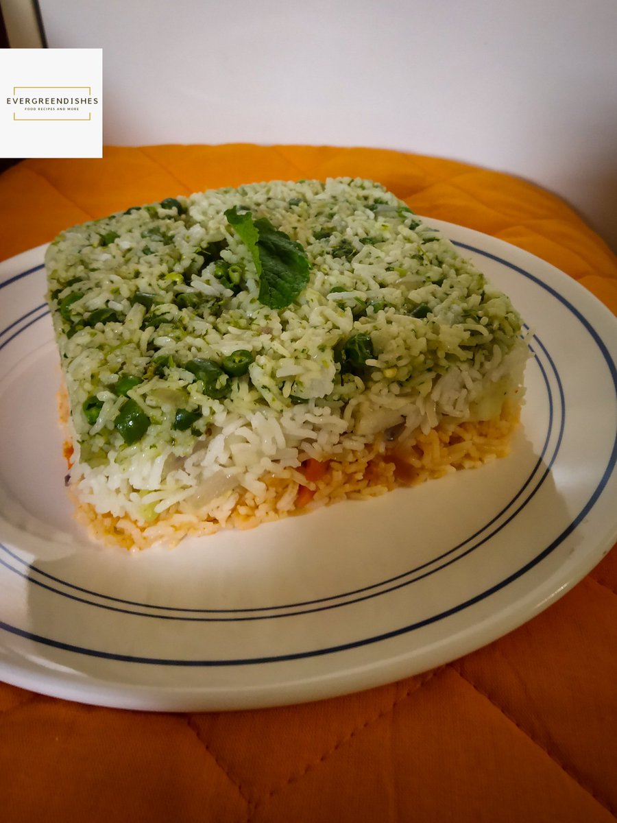 Tri colour pulav | Tiranga Pulao | How to make tri colour pulav evergreendishes.com/2014/06/04/tri…