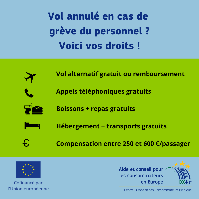 ✈️Les pilotes🇧🇪de #Ryanair annoncent une #grève du 14 au 15 août. Vous êtes concerné? 💡N'annulez pas votre vol et attendez des nouvelles de Ryanair! Sinon, vous risquez de perdre vos droits. ❌🕞Votre vol est annulé ou retardé? ➡ cecbelgique.be/infos/2023/gre… #DroitsDesPassagers