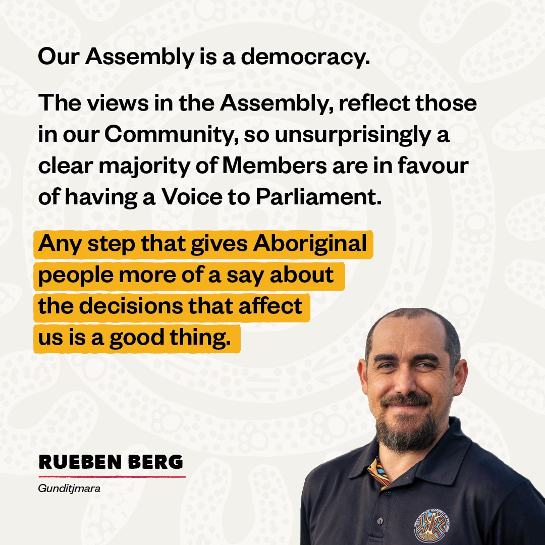 There seems to be some who are trying to create the impression of disharmony and division amongst our Members but let us be crystal clear - we are supporting the upcoming referendum and we are encouraging all Victorians to vote YES. #yes23