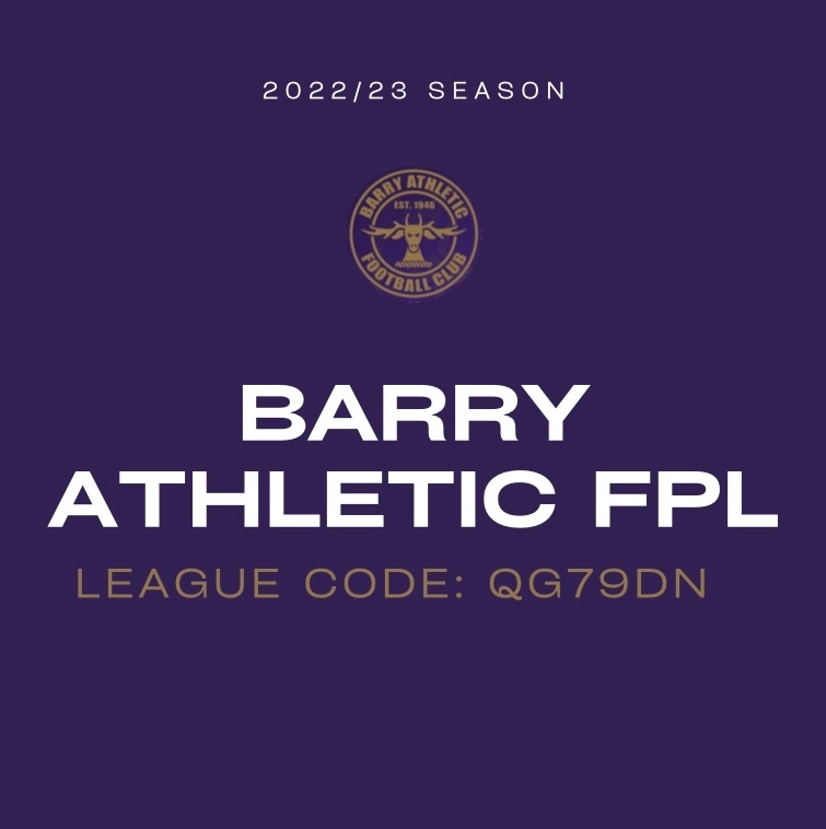 Fantasy Premier League starts tomorrow! Join our league if you fancy a shot as becoming the best manager in Barry!

#BAFC #UpTheStags #LanYStags 🦌