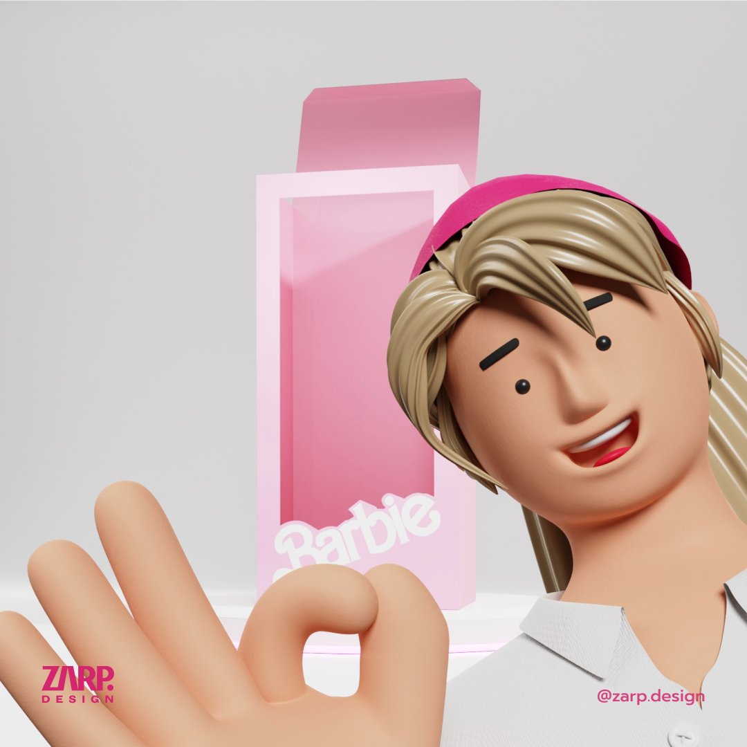 zarpdesign's tweet photo. Joining the Barbie movie excitement with a touch of 3D magic! ✨🎬 (Albeit being lil bit too late) 

Check out our 3D rendition of the iconic Barbie doll box   💖📦 

#BarbieMovieMagic https://t.co/lADLXmPd2f