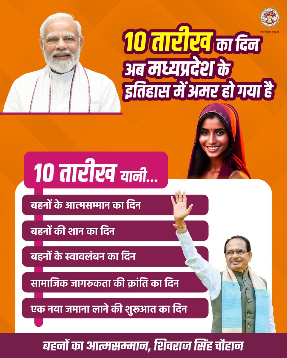 sumit_barode's tweet photo. खत्‍म हुआ बहनों का इंतजार, एक बार फिर आ रही खुशियों की बहार, लाड़ली बहना योजना अंतर्गत आ रही है 1-1 हजार रुपए की तीसरी किस्‍त  @chouhanshivraj #Ladli_Diwas https://t.co/Ntw3LOiqUT