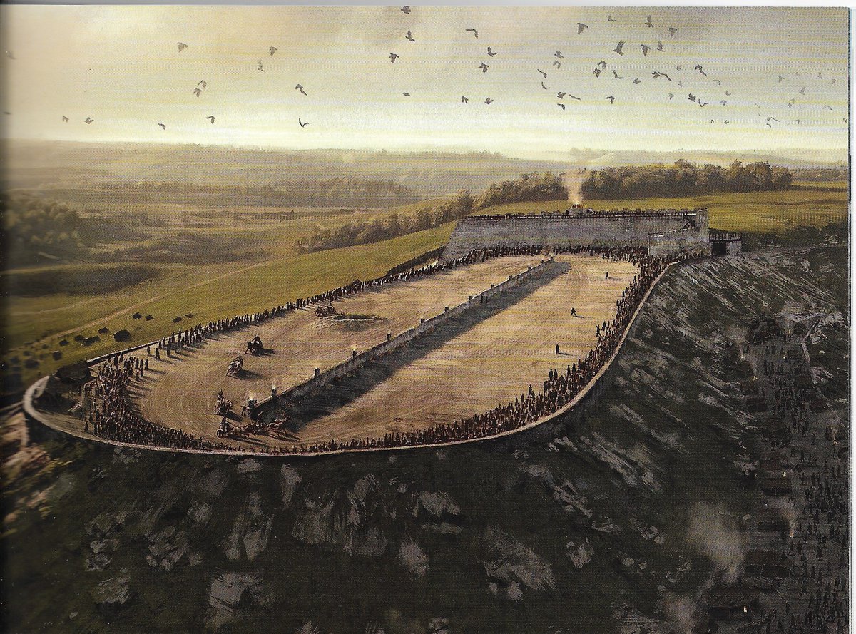 Bena_druuis's tweet photo. Le site de la Heuneburg en Allemagne fut un exceptionnel site fortifié du 1er âge du fer. Sur un de ses plateaux se tenait un lieu de rassemblement, un hippodrome où des compétitions sportives avaient lieu comme des courses de chars 🐎⬇️
🖼️S. Goetze
#TeamGaulois #twitterantique https://t.co/5zCulJpq9S