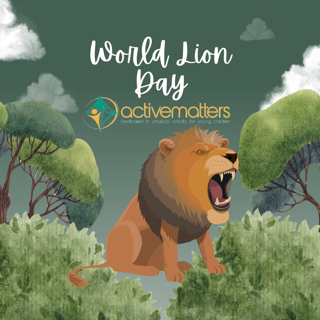 MattersActive's tweet photo. Can you leap and roar like a lion!? 🦁 #ActiveMatters #GetActiveKeepActive #WorldLionDay2023 #physicaldevelopment https://t.co/MWgjlbajEw