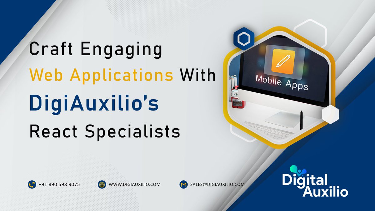 DigiAuxilio_'s tweet image. Aspiring to create a vibrant and interactive web application? DigiAuxilio's talented team of developers excels in React app development, consistently delivering superior user experiences. #DigiAuxilio #ReactAppDevelopment #DigitalAuxilio