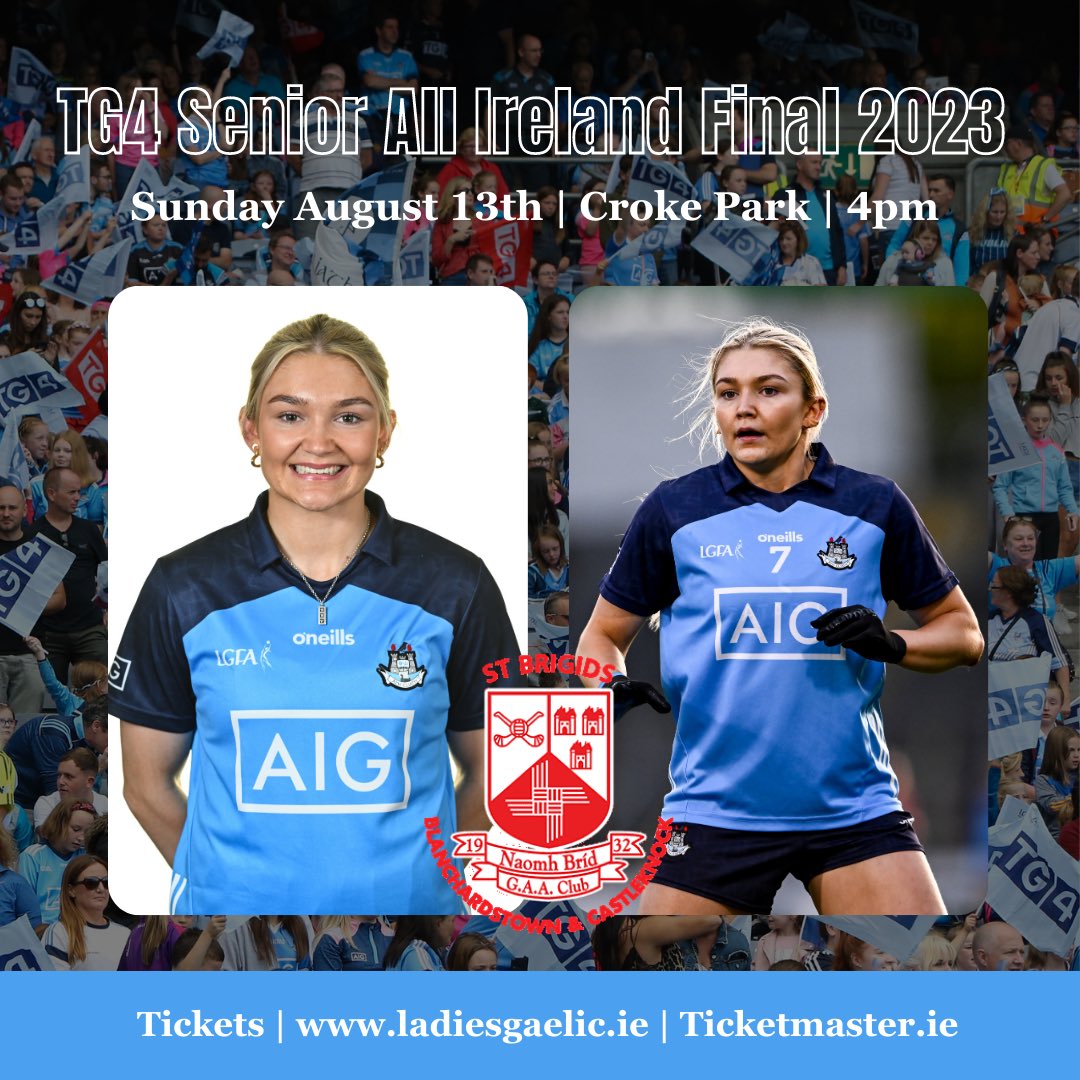 St. Brigid's GAA (@stbrigidsgaa) on Twitter photo Ellen Gribben
Ladies Football Finals 
๐ Dรฉ Domhnaigh
โฐ 16:00
๐๏ธ<a href="/CrokePark/">Croke Park</a> 
๐ <a href="/kerryladiesfoot/">KerryLGFA</a> v <a href="/dublinladiesg/">DublinLGFA</a>
 <a href="/TG4TV/">TG4</a> | #PROPERFAN <a href="/LadiesFootball/">Ladies Football</a> Ellen Gribben
Ladies Football Finals 
๐ Dรฉ Domhnaigh
โฐ 16:00
๐๏ธ<a href="/CrokePark/">Croke Park</a> 
๐ <a href="/kerryladiesfoot/">KerryLGFA</a> v <a href="/dublinladiesg/">DublinLGFA</a>
 <a href="/TG4TV/">TG4</a> | #PROPERFAN <a href="/LadiesFootball/">Ladies Football</a>