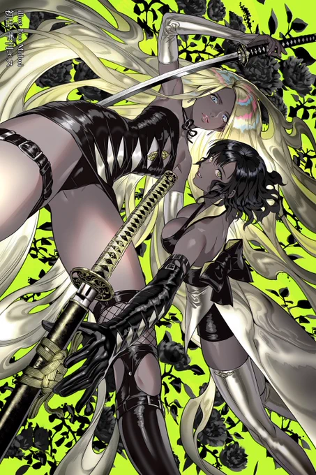 Y3Kファッションぽい要素を汲み取れそうな絵を見直していました アルミ箔……ビニール……電脳……とか……?