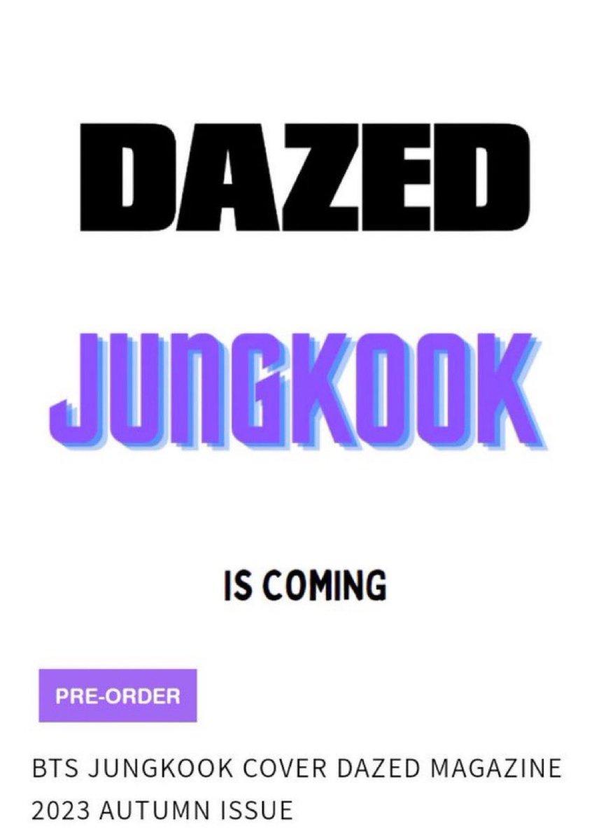 BTS Member Jungkook Covers Dazed Magazine Fall 2023 Issue