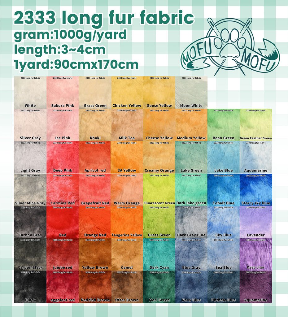 We have already put up our long fur fabrics on the website. We'll