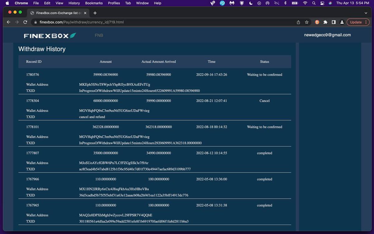 FinexboxFraud's tweet photo. @TCMSecurity Please put a word in their is a criminal in the crypto world @finexbox thx https://t.co/MzE31RmIWO