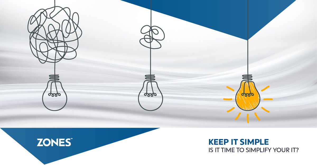 ZonesUkLtd's tweet image. Is it time to simplify your IT? It can be difficult to figure out when your technology has become too complex. 
Read our latest blog to learn more about our approach to simplifying technology: 
uk.zones.com/simplify-the-w…
#simplifiedIT #simpletechnology #technologyblog #ITblog
