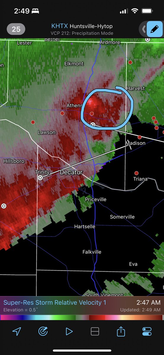 JPScrat's tweet photo. @spann embedded supercell in Limestone County? https://t.co/9eOC9w9IKS