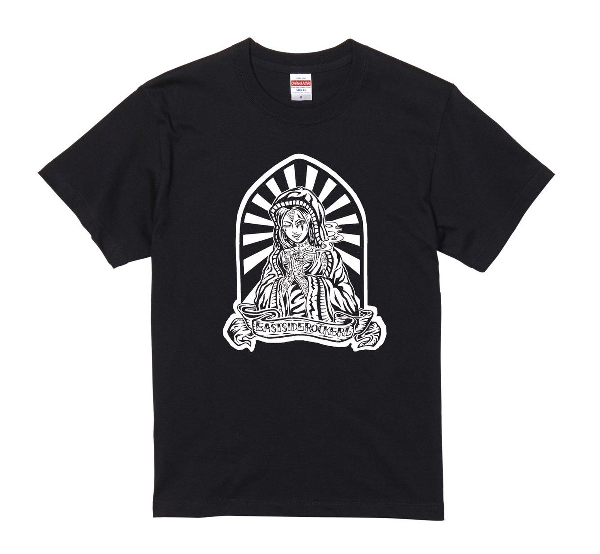 exsxrxz's tweet photo. 🇲🇽 VICE MARIA TEE🇲🇽

design by 
野口ゐうと

color：White/Black
size：S.M.L.XL.XXL.XXXL.
price：4400yen

◾︎model
野口ゐうと
@SNKYUTO 

◾︎photo
砂川なつみ
@natsumiiiiiiI7 

◾︎通販ご希望の方は
eastsiderockerz69@yahoo.co.jp
または僕にDM下さい。

#EASTSIDEROCKERZ #豊川 https://t.co/KWJb90pzQC