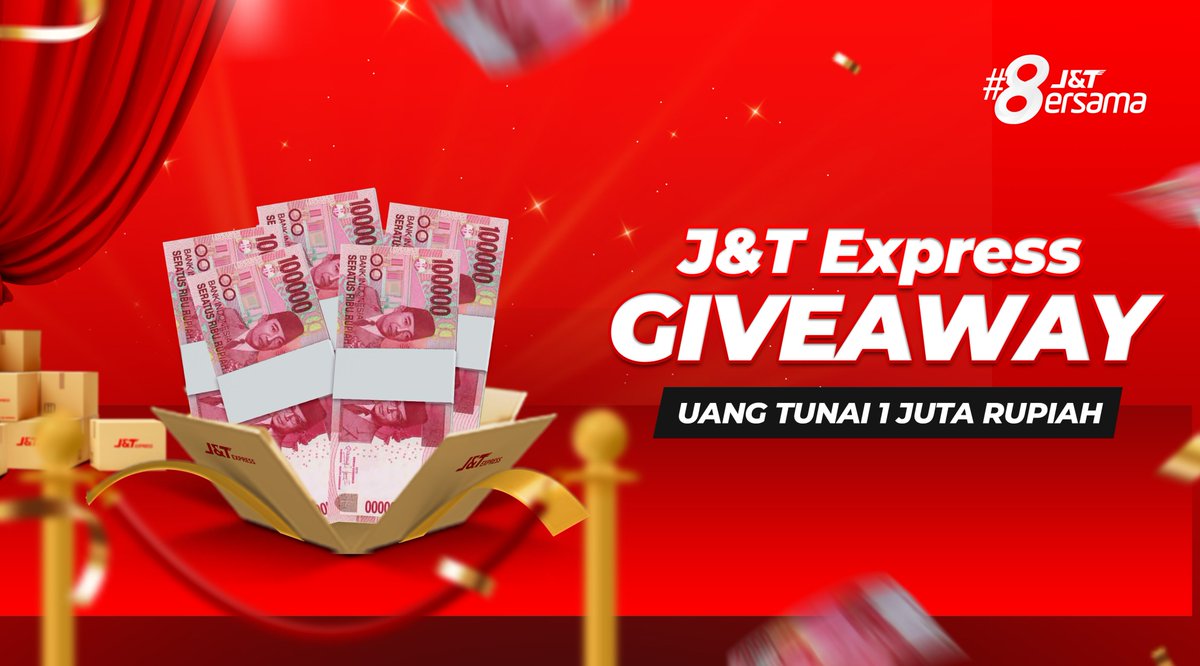 ⚠️GIVEAWAY ALERT!⚠️

Hari ini Mimin mau Giveaway duit total 1 juta rupiah buat 5 orang!

Caranya:
1. Follow <a href="/jntexpressid/">J&T Express Indonesia</a>
2. RT &amp; LIKE X ini
3. Reply "Mimin J&amp;T kece banget!”

Good luck!❤️
#jntexpressid