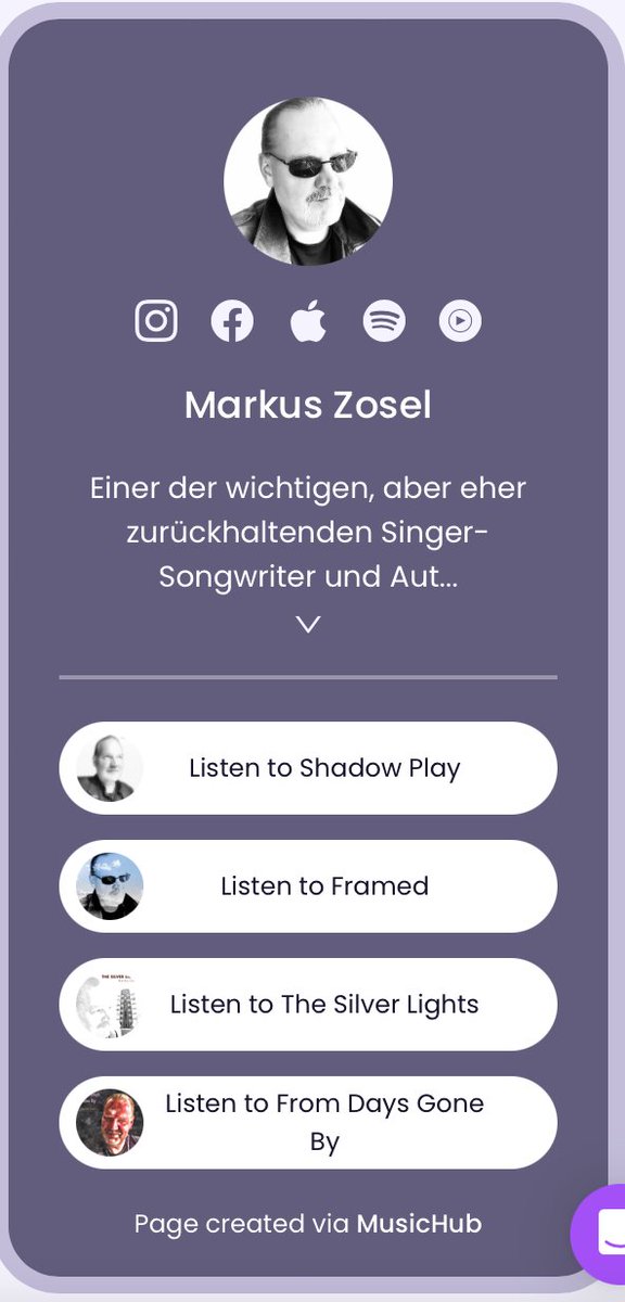 MarkusZosel's tweet image. Einer meiner internationalen Musikverteiler bietet einen schönen Bio-Link zu meiner Person als Musiker an. Hier könnt ihr in einige meiner Alben reinhören (kostenlos, versteht sich) und bekommt noch einige interessante Links dazu angeboten:bio.music-hub.com/markus-zosel
#biolink #music