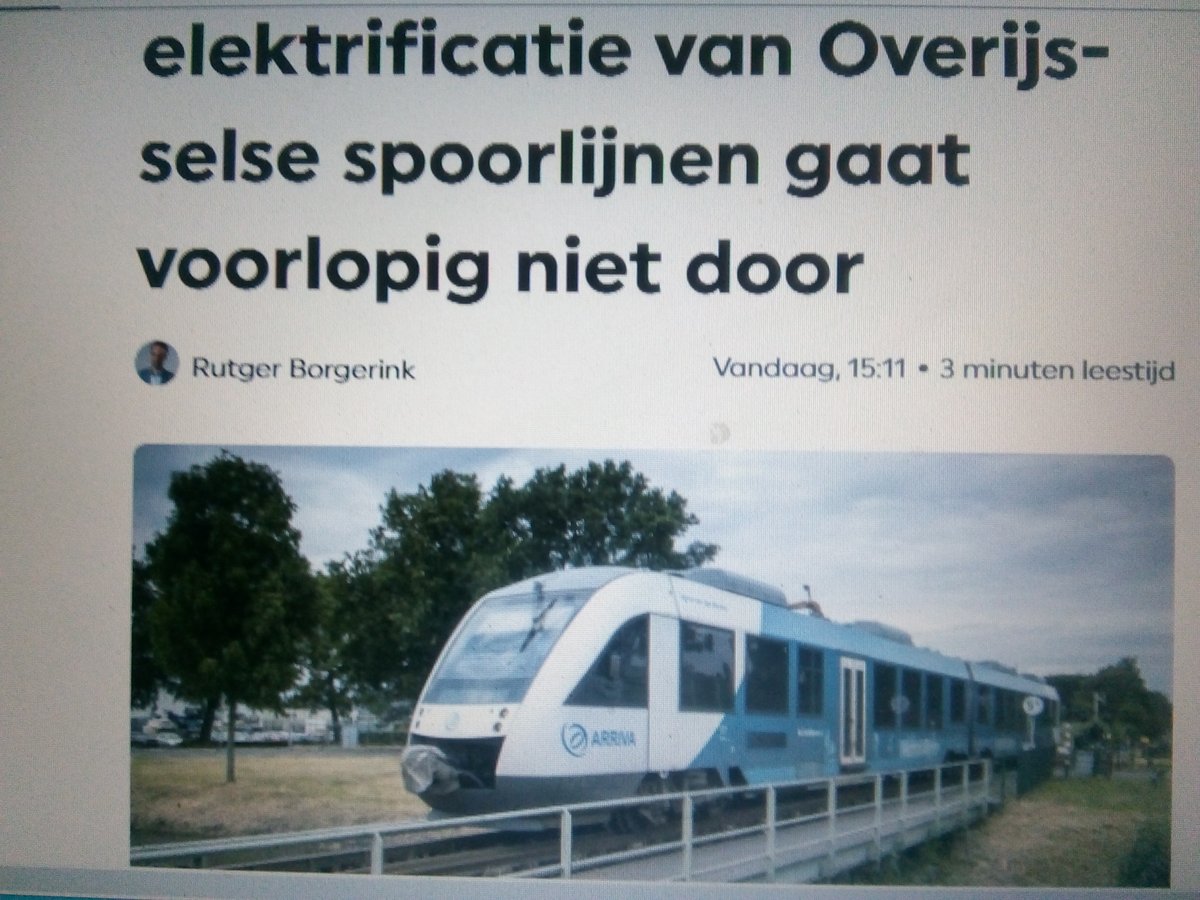 cdgkampen's tweet photo. @Reizigersalma De Tweede Kamer zou de  maatregel van Minister Harbers om geen geld beschikbaar te stellen a/d Provincie Overijssel voor elektrificatie v/d spoorlijn Almelo-Hardenberg onmiddellijk niet-controversieel moeten verklaren. Het onbehagen groeit. https://t.co/JBg2bRsyhv