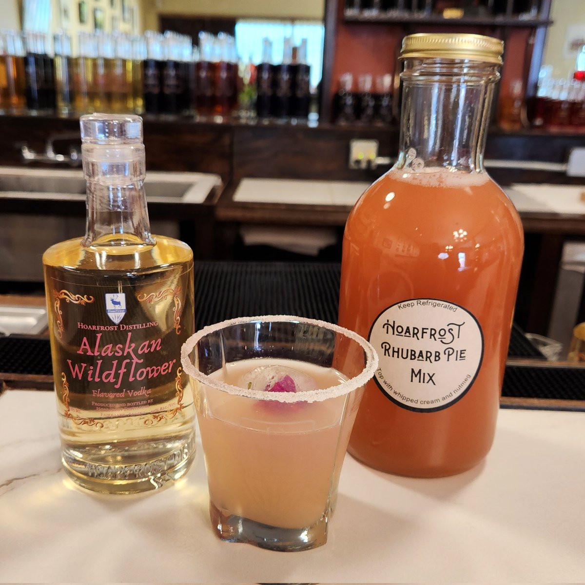 HoarfrostVodka's tweet photo. Making Pretty in Pink cocktails at home will sooth your throat and ease your mind at the end of the long day. Come by our tasting room for a cocktail kit and recipe card, and then you're ready for anything!
#alaskagrown #fairbanksalaska #summertime #madeinalaska #madewithlove #madebyhand #craftcocktails #craftdrinks #cocktailkit #cocktails #drinklocal #buylocal #siplocal #tastingroom #distillery #Fairbanks
