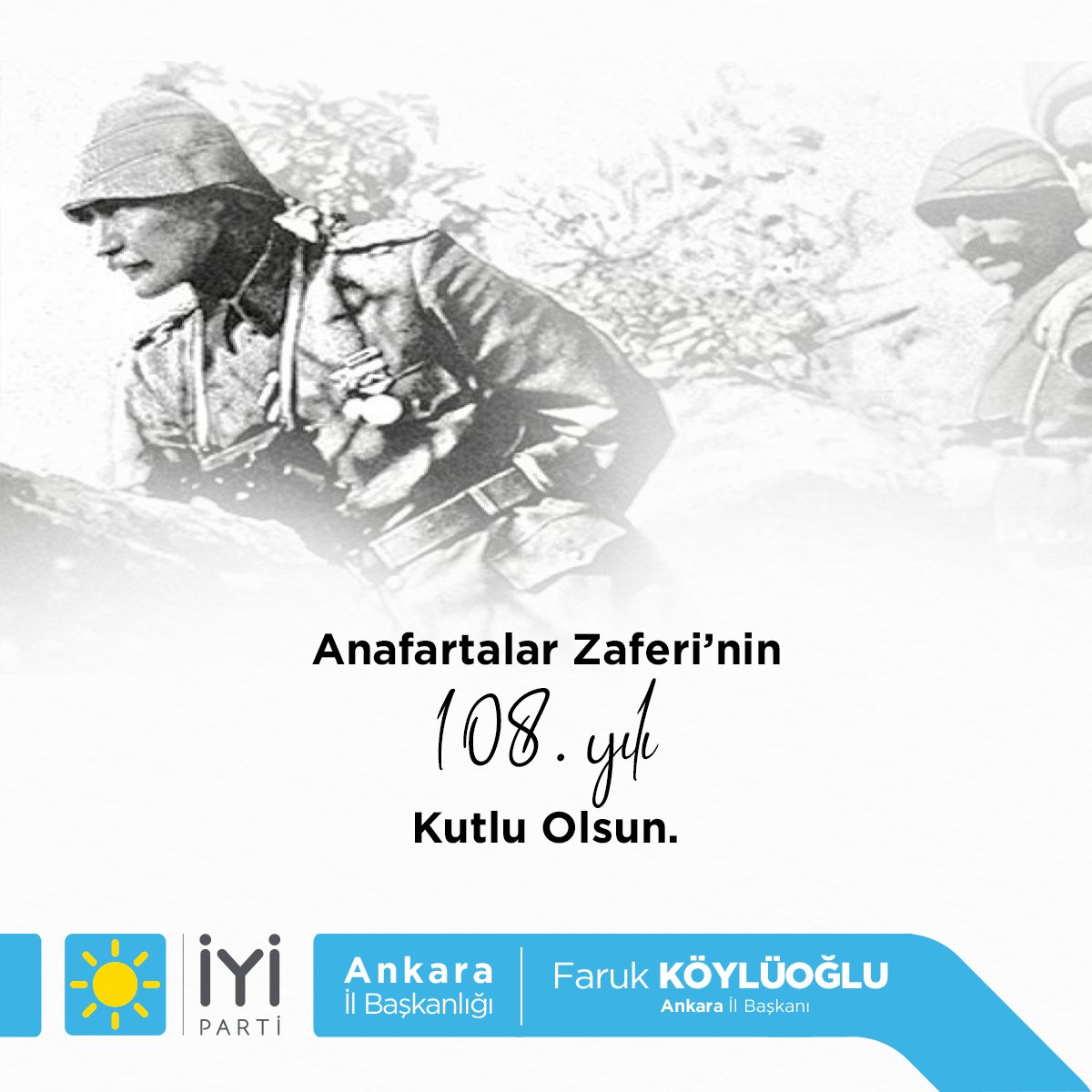Bugün, Türk milletinin kahramanlığının destanlaştığı, tarihimizin önemli dönüm noktalarından birini kutluyoruz. Eşsiz mücadele ve zaferle milli birlik ve beraberliğimiz, bugün tüm dünyaya gösterildi.

Bu büyük zaferde gösterilen cesaret ve fedakârlık, Türk milletinin asil ruhunu