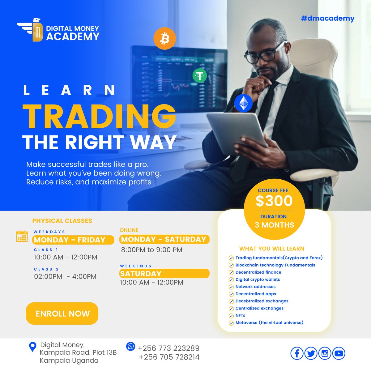 Dmacademy_23's tweet photo. Unlock the Secrets of Financial Success with Our Trading Academy! 📈Learn proven strategies, gain valuable insights, and make informed decisions.
Your path to profitable trading starts here. 

Enroll today👉   https://t.co/GYBHqWqSS5 

#dmacademy #tradesmart https://t.co/DF9ua8MFFE