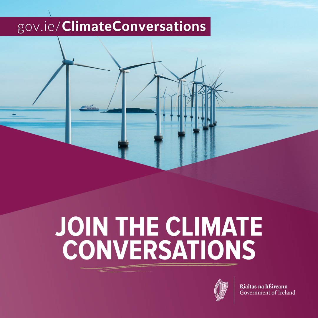 DeptCEE's tweet image. This year’s #ClimateConversations are underway! 💬

Find out how we can work together to build a fair and sustainable future 🌍

gov.ie/climateconvers…