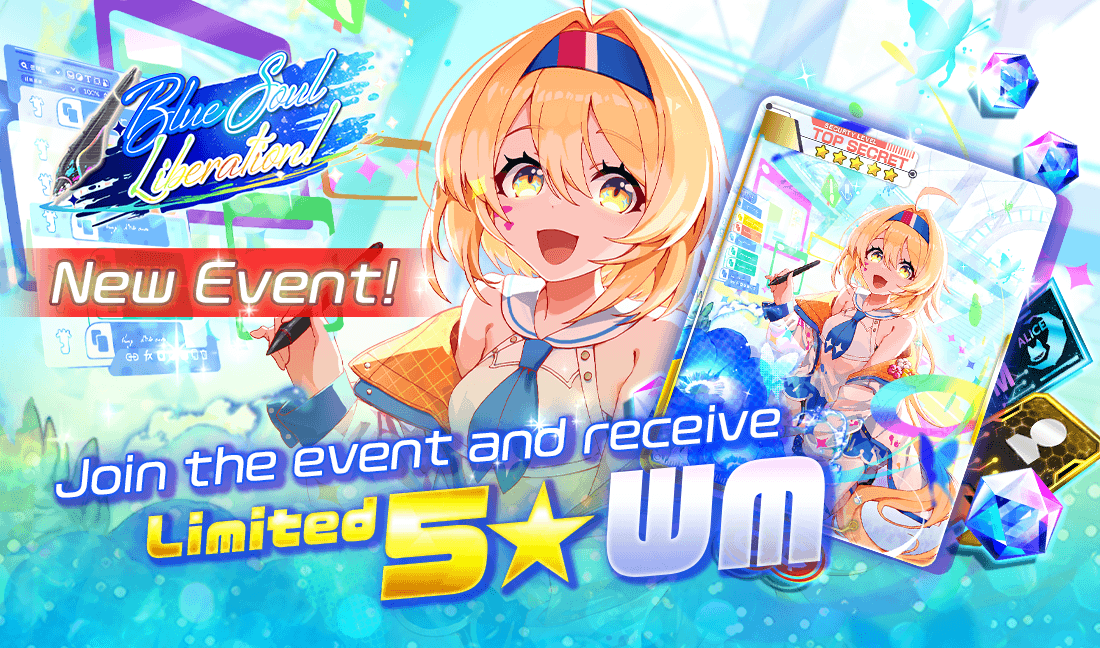 /／ The Story Event has begun🐰🦋 'Blue Soul Liberation' \＼ Play through the Event and receive the Exclusive 5★ World Memory 'When I Had Faith' ♪ #ALICEFiction