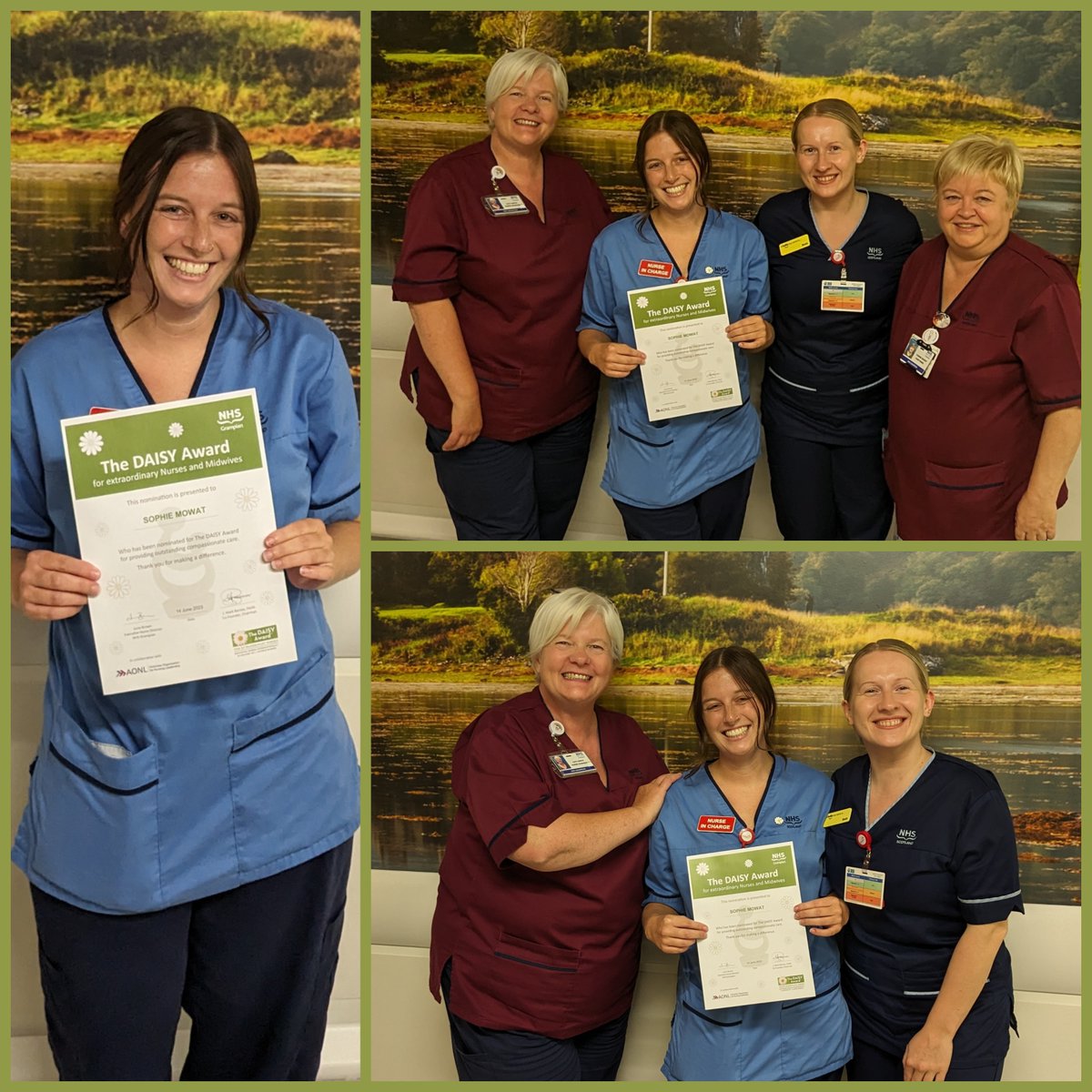 Congratulations to Sophie Mowat from Ward 112 at ARI who received her #DAISYAward nomination certificate and pin badge yesterday.

#DAISYNurses #DAISYMidwives #NHSGDAISY #ProudToBeNHSG <a href="/DAISY4Nurses/">DAISY Foundation</a>
