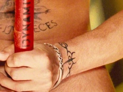 Adithya on X: "Left Wrist Tattoo : Tribal bracelet tattoo A tribal tattoo around his left wrist – Eminem claims he does not remember the meaning of this tattoo, implying that he