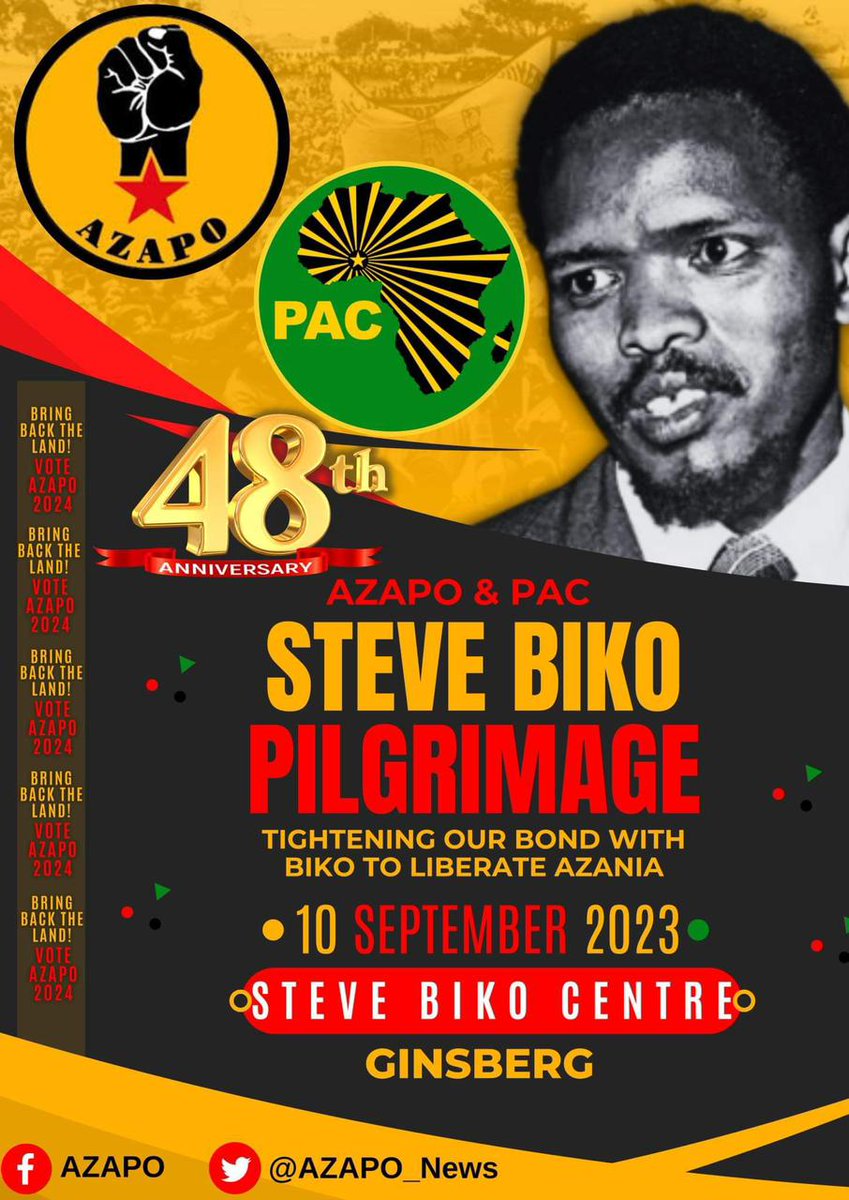 We are on a spiritual journey to our sacred place in Ginsberg to invoke the spirit of our revolutionary icon and martyr- Steve Biko. We call on Biko t speak to us. <a href="/AZAPO_News/">AZAPO</a> <a href="/MyPAConline/">Pan Africanist Congress of Azania (PAC)</a>