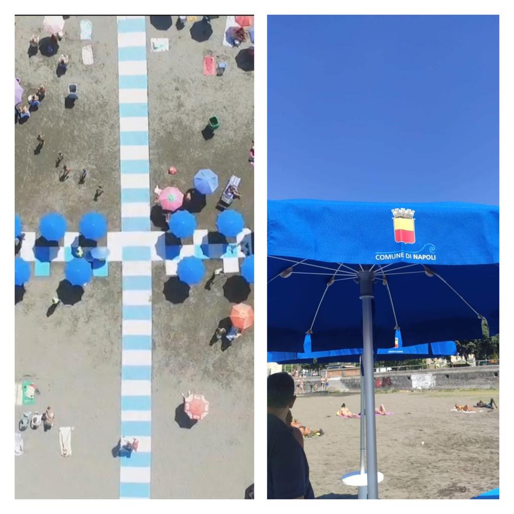 MANFREDI CERCA GLI APPLAUSI
Il sindaco mostra con orgoglio le foto degli ombrelloni del Comune di #Napoli, ma in città si può fare il bagno gratis solo in 200 metri di spiaggia su 27 chilometri di costa: t.ly/ve-FO
