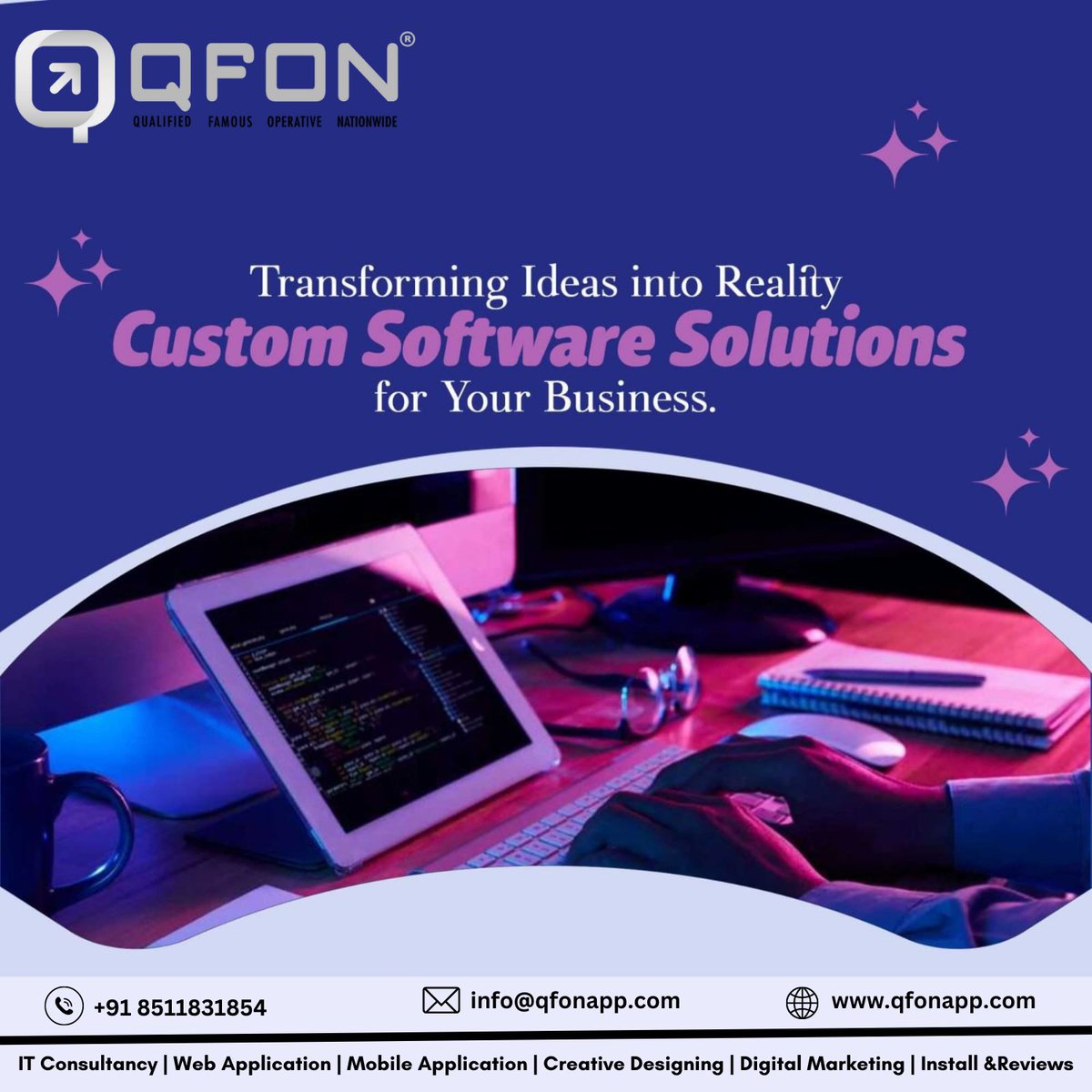 qfonapp's tweet photo. 🚀Looking to bring your #innovativesoftware idea to life? Our expert developers specialize in turning concepts into cutting-edge #softwaresolutions.
📌Contact us at:-📲+91 8511831854, 📧info@qfonapp.com
#softwaredevelopment #customsoftwaresolution #qfonapplimited #LikeShareFollow https://t.co/4wS5uQ8CA6