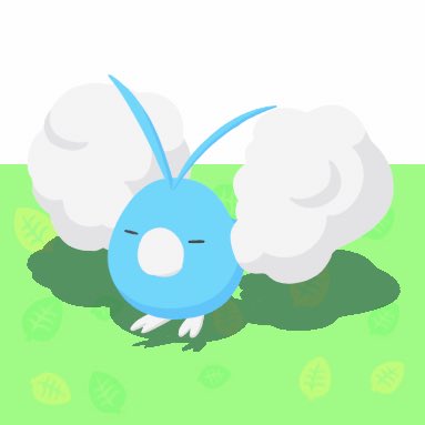 pokemon (creature) no humans solo full body closed eyes grass animal focus  illustration images