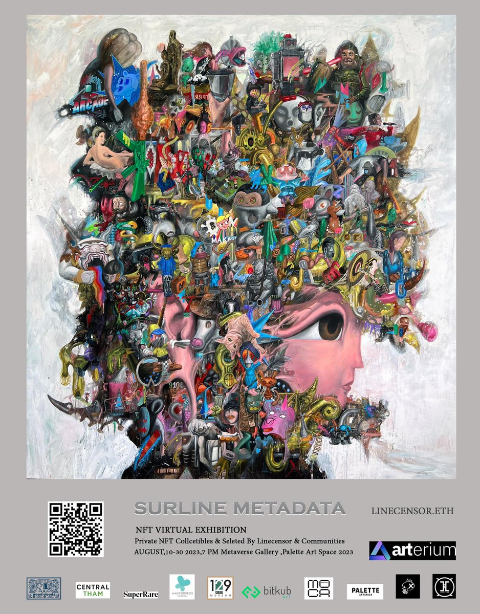 SURLINE METADATA
NFT VIRTUAL EXHIBITION

Private NFT Collectibles & Selected by Linecensor & Communities
August, 10 – 30 2023 at Palette Artspace

Party today in @cryptovoxels 

voxels.com/play?coords=SW…

Opening day: 10th August 2023
Tokyo / Seoul 9 pm – 11 pm
Shanghai  8 pm – 10