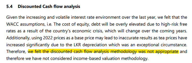 Channa_Amare's tweet photo. Agarapatana IPO managers, Capital Alliance Partners (CAL), have also not included any forecasts or DCF valuations in prospectus

Forecasts with sensitivity analysis of key variables should have been included

CAL's 'valuation' done purely on relative TTM basis

@CSE_Media #lka https://t.co/nlZEqx3XdI