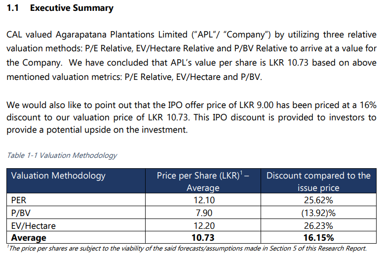 Channa_Amare's tweet photo. Agarapatana IPO managers, Capital Alliance Partners (CAL), have also not included any forecasts or DCF valuations in prospectus

Forecasts with sensitivity analysis of key variables should have been included

CAL's 'valuation' done purely on relative TTM basis

@CSE_Media #lka https://t.co/nlZEqx3XdI