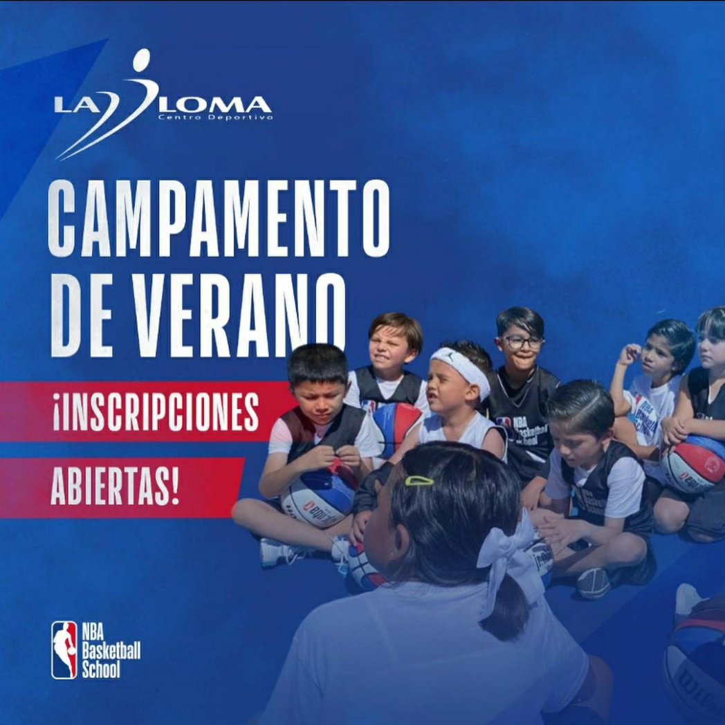 lalomacd's tweet photo. Campamento de verano de básquet 🏀
NBA Basketball School - La Loma
Mándanos un mail a:
📩 deportes@lalomacd.com.mx 
#elmejorcampdebasquet ⛹️ https://t.co/ztButls84s