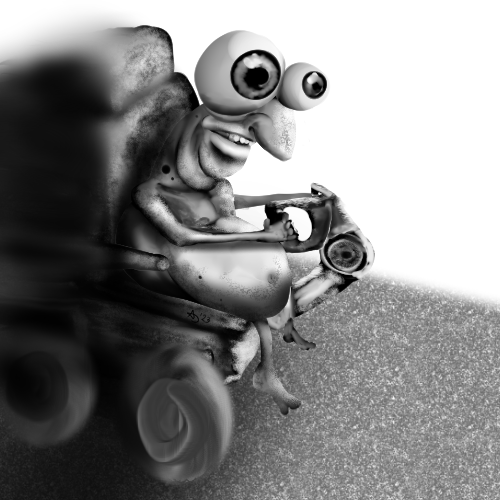 New photo of worm just dropped. I name him WormRace'n #Worm #Art #Horror