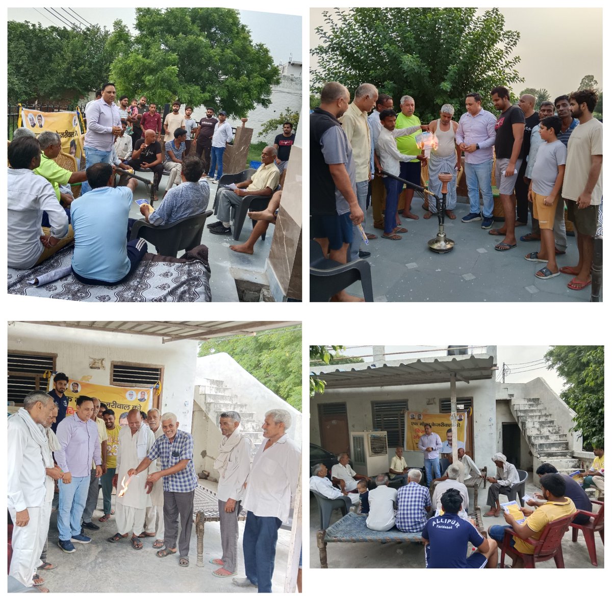 AbhashChandela's tweet image. हरियाणा में बिजली की महंगी दरों,घंटों के कट,स्मार्ट मीटर व सिक्योरिटी के नाम पे हो रहे गड़बड़झाले के खिलाफ @AAPHaryana #BijliAndolan कर रही है।
गांव अल्लीपुर और लहंडोला में ग्रामीणों ने बिजली के बिल जला कर खट्टर सरकार और बाकी पुरानी पार्टियों को संदेश दिया कि अब उनके दिन लध गए