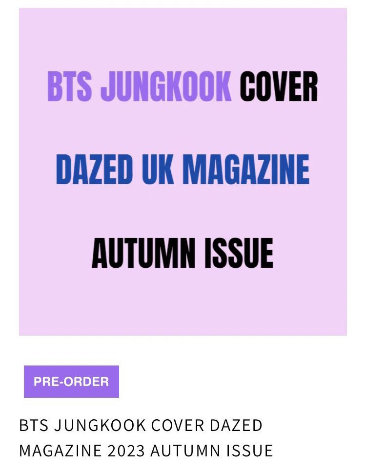 jungkook dazed magazine autumn issue