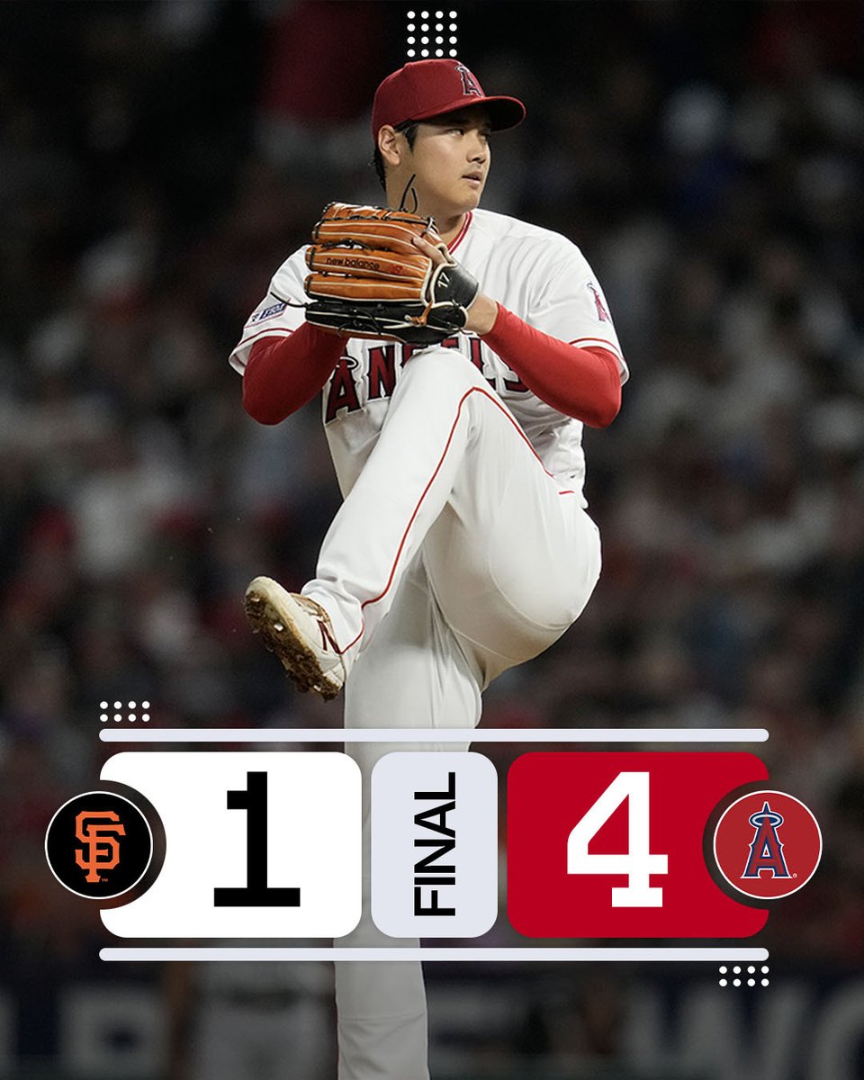 With tonight’s victory over the Giants, Shohei Ohtani hits the 10-win mark for the second straight season. 👏