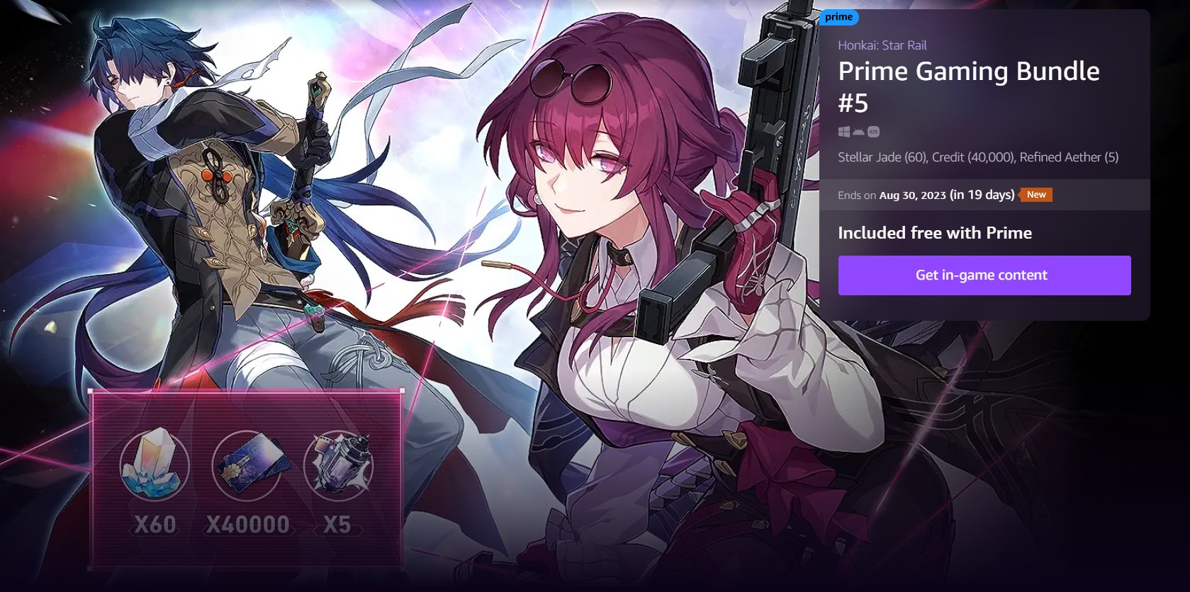 How to redeem  Prime Gaming rewards for Honkai Star Rail?