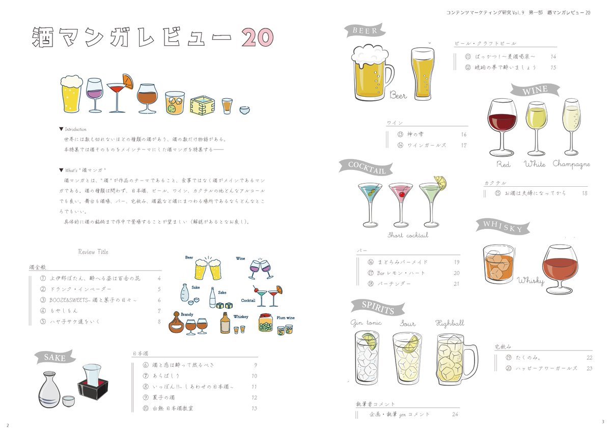 2d_CMA's tweet photo. 『酒マンガレビュー20』紹介

▼アルコール：ビール、日本酒、ワイン、カクテル他
▼ロケーション：酒場、バー、宅飲み、酒蔵他
▼レビュー
上伊那ぼたん、酔へる姿は百合の花
琥珀の夢で酔いましょう
ばっかつ!～麦酒喝采～
BOOZE&amp;SWEET
たくのみ。
ハッピーアワーガールズ https://t.co/j6oekjfZH5