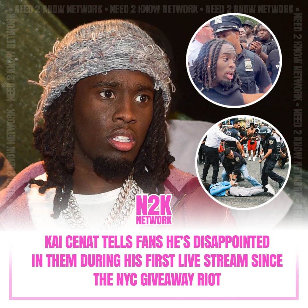 Need2KnowNET's tweet photo. Kai Cenat expresses his disappointment in his fans and shares some insight to what he now has to deal with as a result. #iNeed2Know who raised y’all? https://t.co/FuxVPk9M90