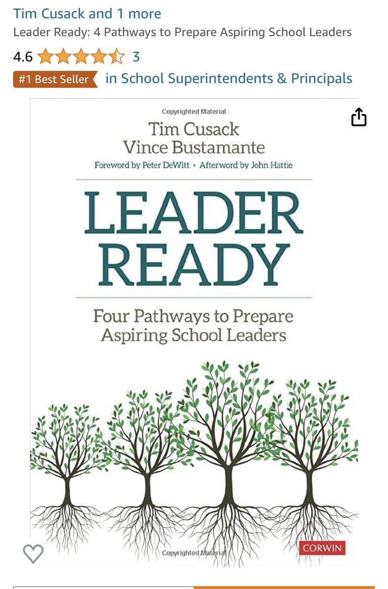 It’s a great feeling to see that #1 tag on the best seller list. This book reflects the voices of many aspiring school leaders and what they feel is helpful to prepare them for principalship and other division leadership roles. Thanks to everyone who has picked up a copy of