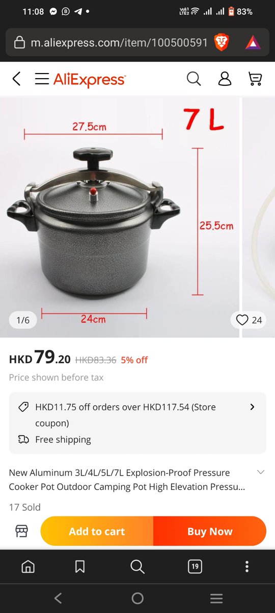 LaiLikho34901's tweet image. 【AliExpress】New Aluminum

👉👉pse.is/4z3kql Explosion-Proof Pressure Cooker: Safe, efficient, durable. Sizes: 3L, 4L, 5L, 7L. Cook variety of dishes quickly, retain nutrients. Get yours now!  #PressureCooker #EfficientCooking #HealthierMeals.