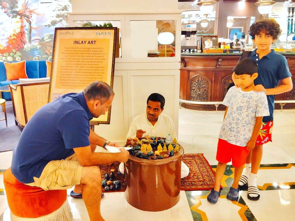 TajviewAgra's tweet photo. At Tajview Agra, under the aegis of Paathya, we're dedicated to reviving this ancient craft of Inlay Art. Join us in celebrating skilled artisans who breathe life into this resplendent art form, preserving its legacy for generations to come.

#TajviewAgra #InlayArt #Agra https://t.co/cqdaJEuS4Q