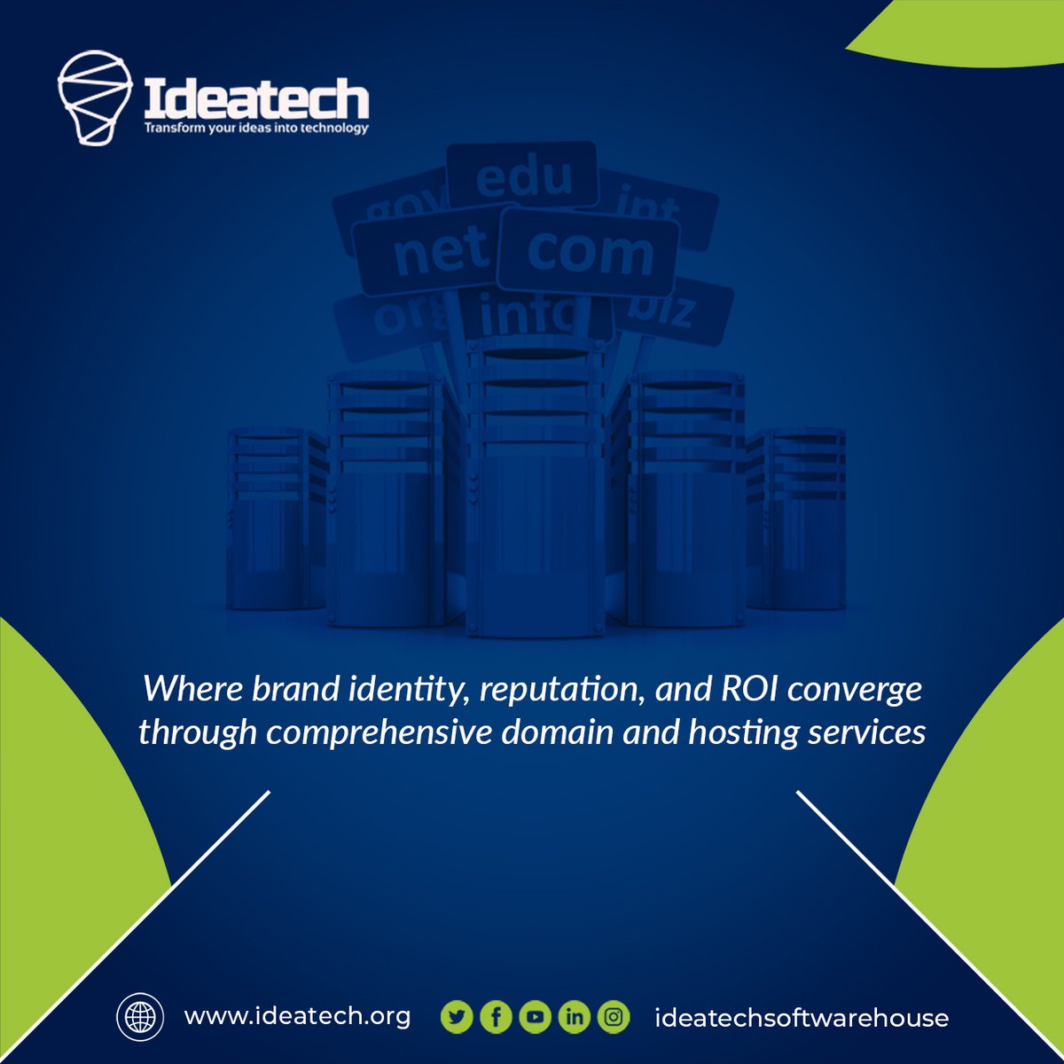 IdeatechSh's tweet photo. 🌐 Give your brand the online presence it deserves with Ideatech's reliable domain and hosting services.
🌟 We offer secure hosting solutions, personalized domain options, and exceptional customer support. It's time to make your mark on the web! 🚀
#DomainHosting #Ideatech https://t.co/T0OKUj9PbJ