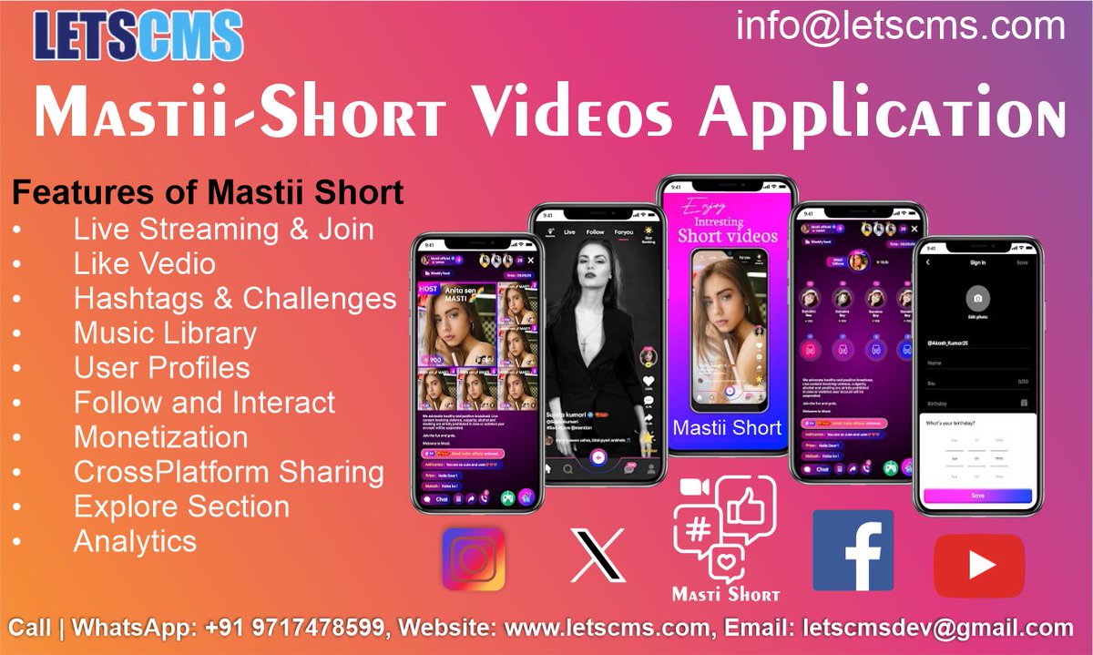letscms's tweet image. Check out my latest article: Mastii Short Videos App - Live Streaming | Free Demo - Mastii Short Apps Development - App Store by LetsCMS Pvt Ltd linkedin.com/pulse/mastii-s… via @LinkedIn  @letscms @mastishortsvideo #mlmtrees #softwaredevelopment #MobileApp #mobileappdevelopment