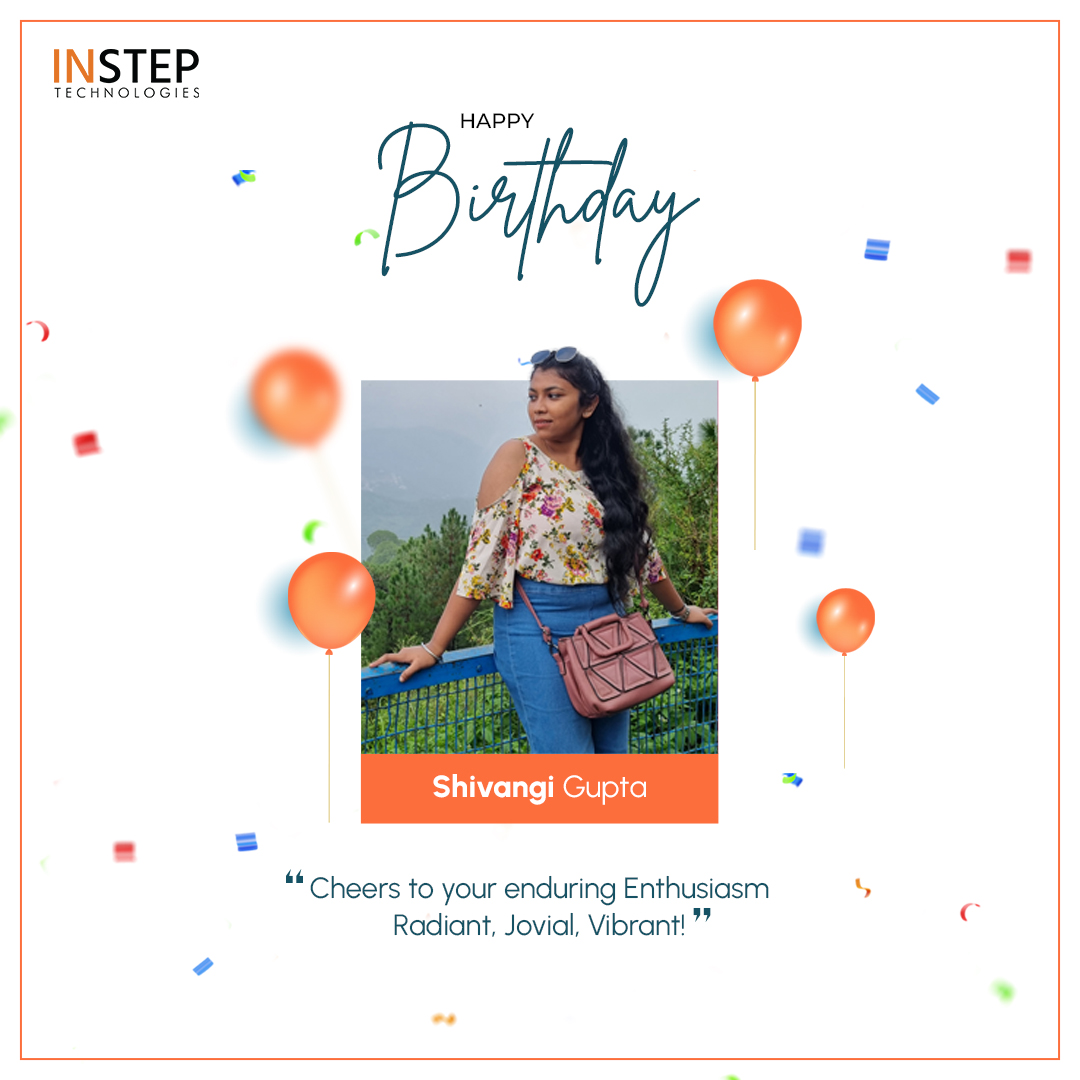 instepoffice's tweet image. Warmest birthday wishes to 𝐒𝐡𝐢𝐯𝐚𝐧𝐠𝐢 𝐆𝐮𝐩𝐭𝐚! On this joyous occasion, 𝐈𝐧𝐒𝐭𝐞𝐩 𝐓𝐞𝐜𝐡𝐧𝐨𝐥𝐨𝐠𝐢𝐞𝐬 extends happiness, wellness, and prosperity. We take immense pride and gratitude to celebrate your big day together.

#happybirthday #insteptechnologies #instep